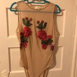 Rose mesh body suit